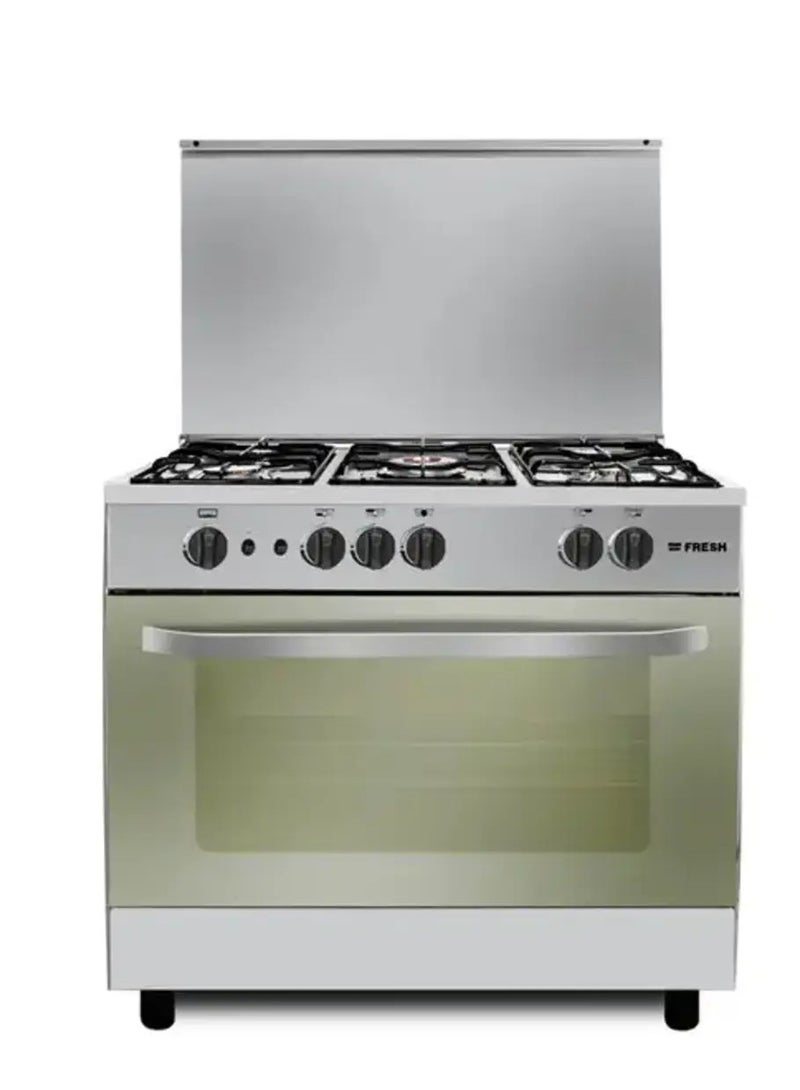 فريش بوتاجاز فريش- جامبو ستار 5شعلة 60/90 امان فرن وشواية فضي سطح ستالس - Image 1